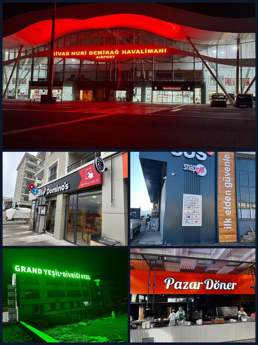 Alim Reklam Bursa 1400m² Kutu Harf Fabrikası ve Referans Tabela Projeleri